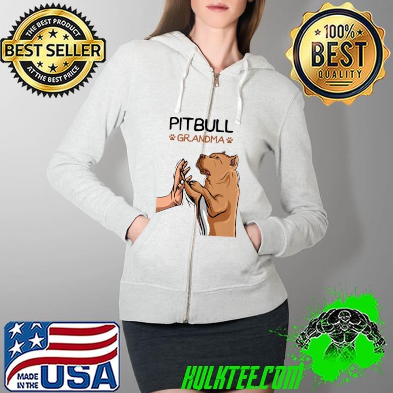 Pittie Grandma Pitbull Dog Mom Women Premium T-Shirt Full Zip Hooded Pittie Grandma Pitbull Dog Mom Women Premium T-Shirt Full Zip Hooded