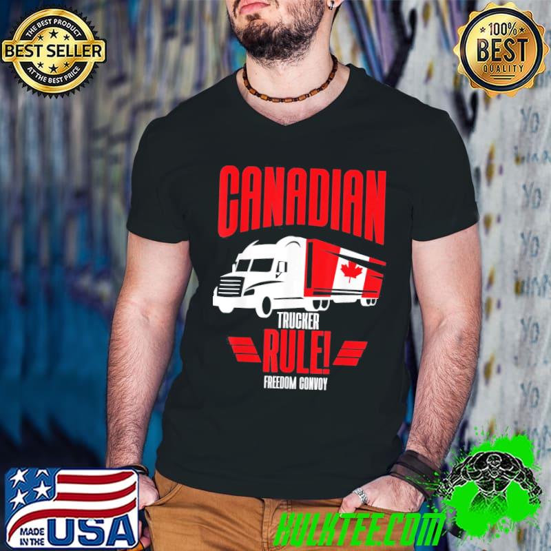 Premium Canadian Truckers Rule Shirt Freedom Convoy 2022 T-Shirt