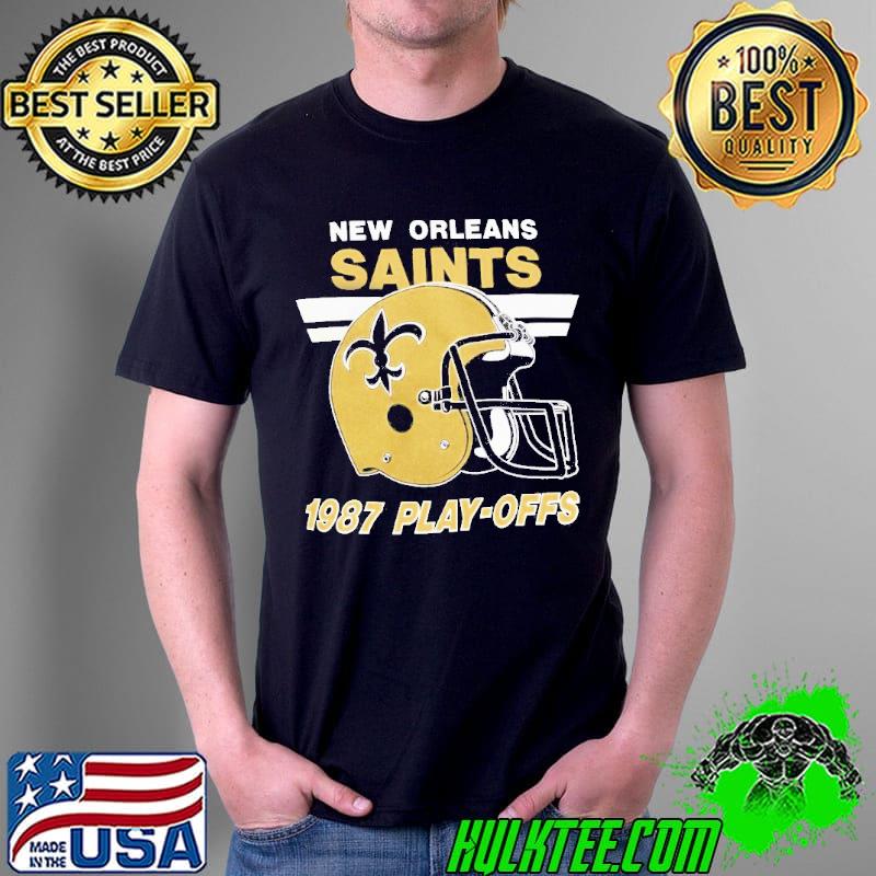 Premium Helmet New Orleans Saints 1987 Play Offs Shirt Unisex Premium Helmet New Orleans Saints 1987 Play Offs Shirt Unisex