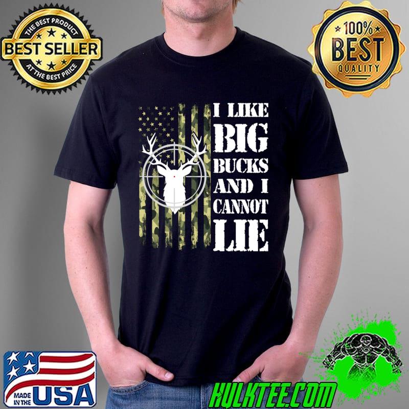 Premium I Like Big Bucks and I Cannot Lie Deer Hunting USA Flag Camo T- Unisex Premium I Like Big Bucks and I Cannot Lie Deer Hunting USA Flag Camo T- Unisex