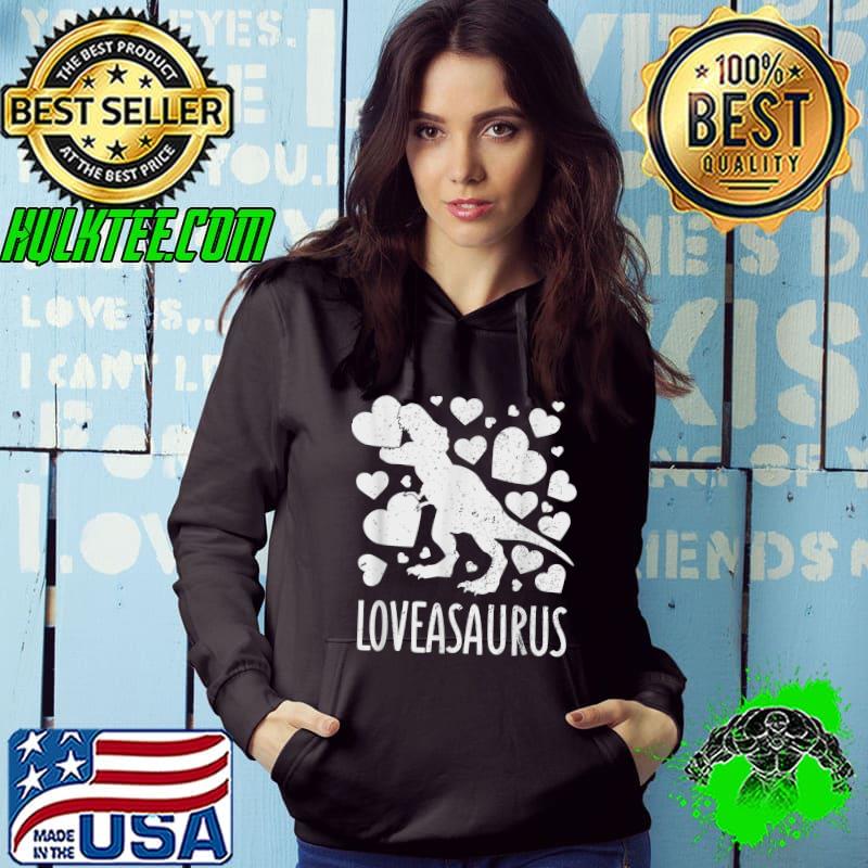 Premium Love Bites Saurus T-Rex Dinosaur Valentines Day T-Shirt