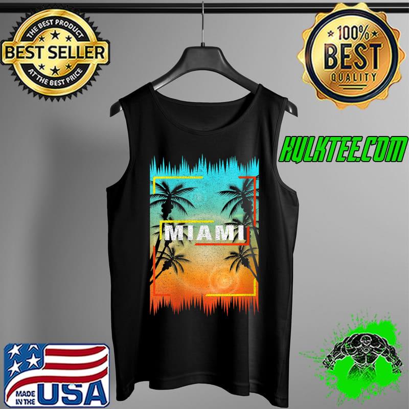 Retro Vintage Miami Sunset & Beach Tropical Summer Vacation T-Shirt Tank Top Retro Vintage Miami Sunset & Beach Tropical Summer Vacation T-Shirt Tank Top