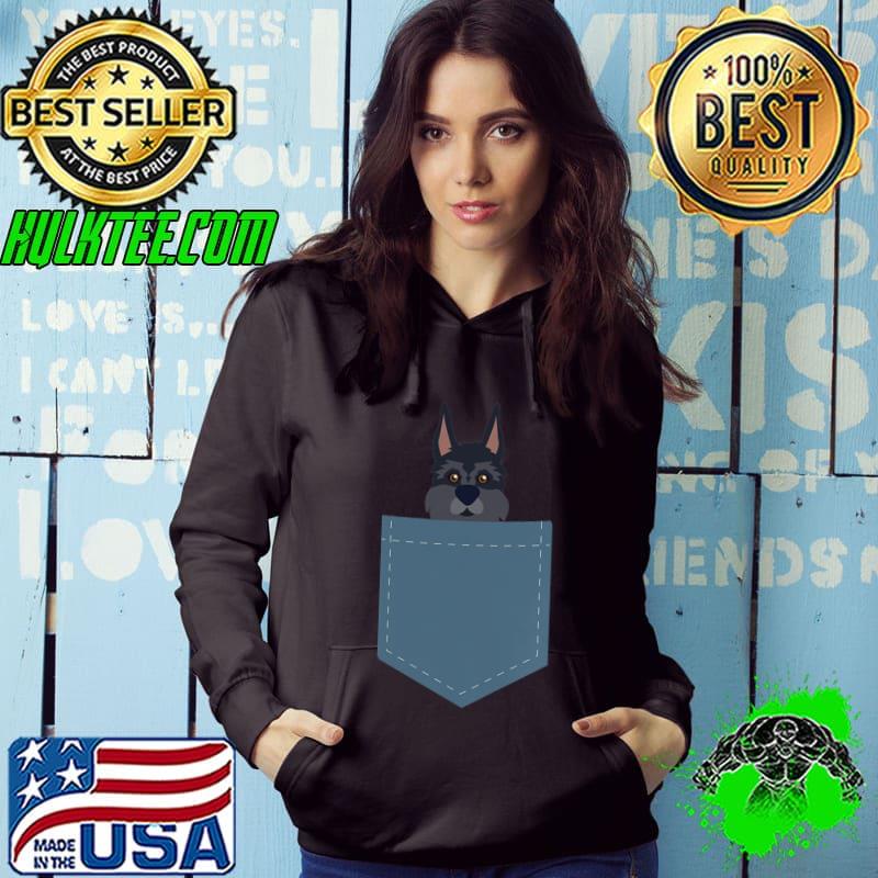 Schnauzer In A Pocket Cute Riesenschnauzer Dog Dogs Gift Premium T-Shirt Hoodie Schnauzer In A Pocket Cute Riesenschnauzer Dog Dogs Gift Premium T-Shirt Hoodie