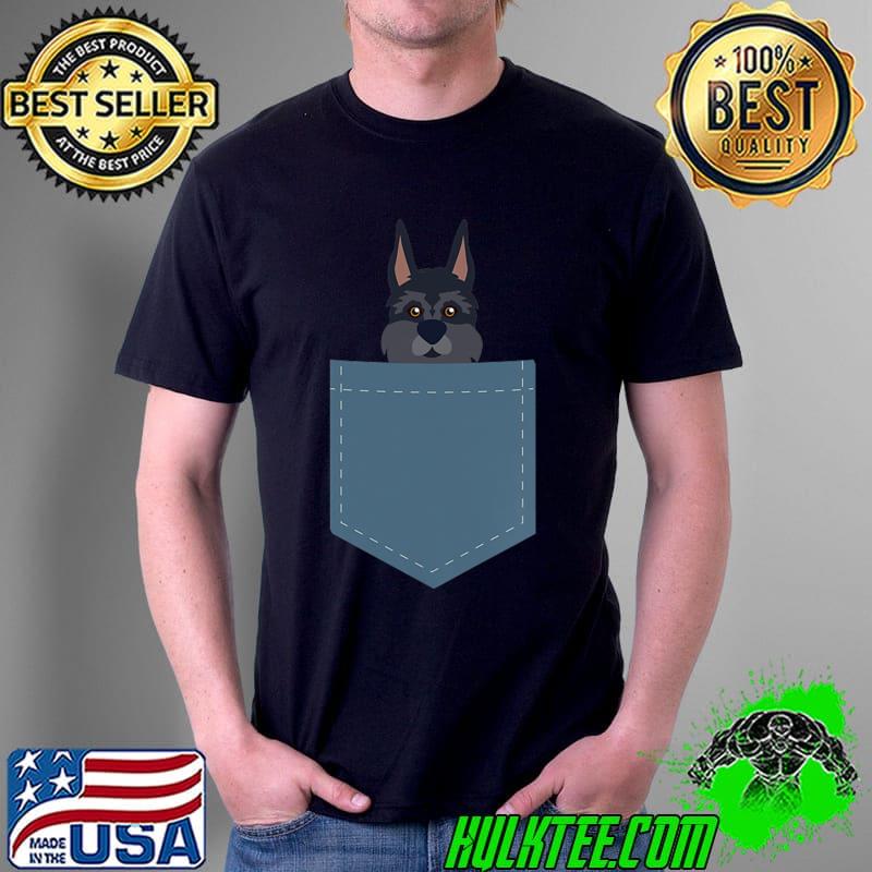 Schnauzer In A Pocket Cute Riesenschnauzer Dog Dogs Gift Premium T-Shirt Unisex Schnauzer In A Pocket Cute Riesenschnauzer Dog Dogs Gift Premium T-Shirt Unisex