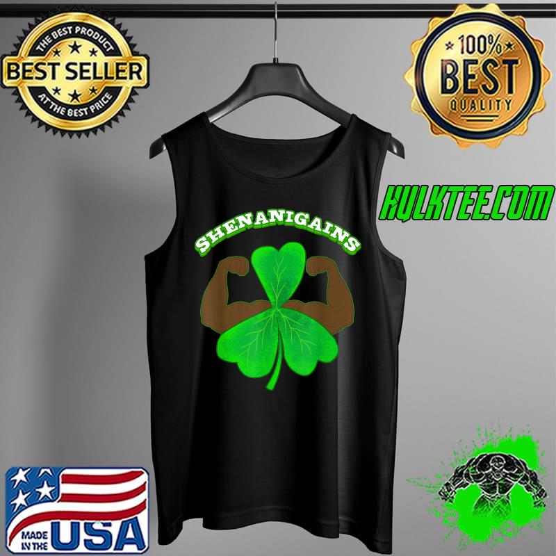 ShenaniGAINS St. Patrick's Day Gym Workout Adults Men Women T-Shirt Tank Top ShenaniGAINS St. Patrick's Day Gym Workout Adults Men Women T-Shirt Tank Top
