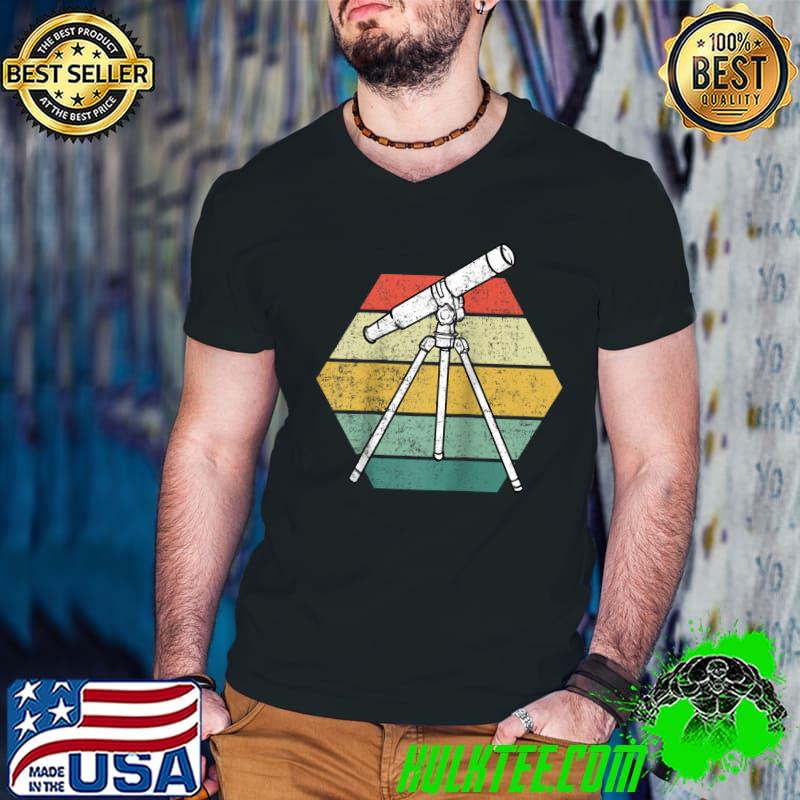Stargazing Telescope Science Astronomer Retro Vintage T-shirt