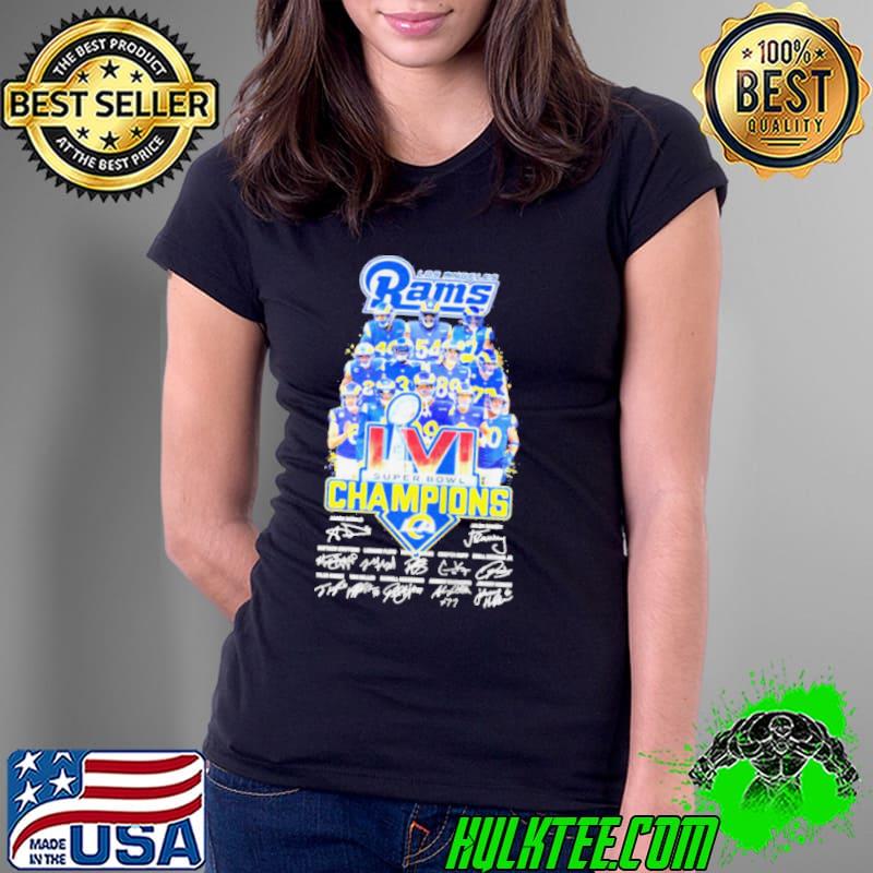 Super bowl lvI los angeles rams champions all player signatures shirt