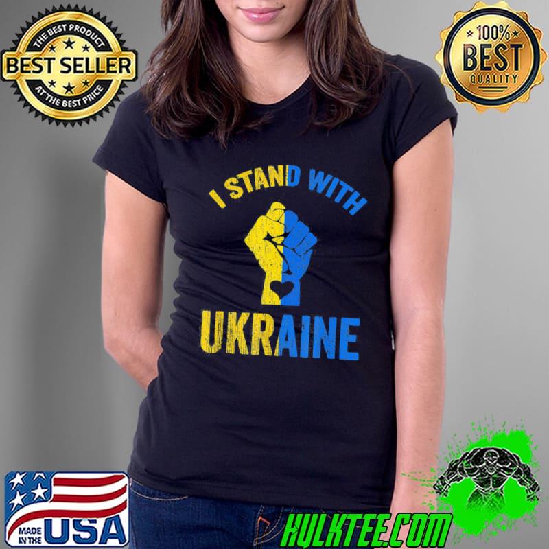 Support Ukraine I stand with Ukraine ukrainian flag shirt