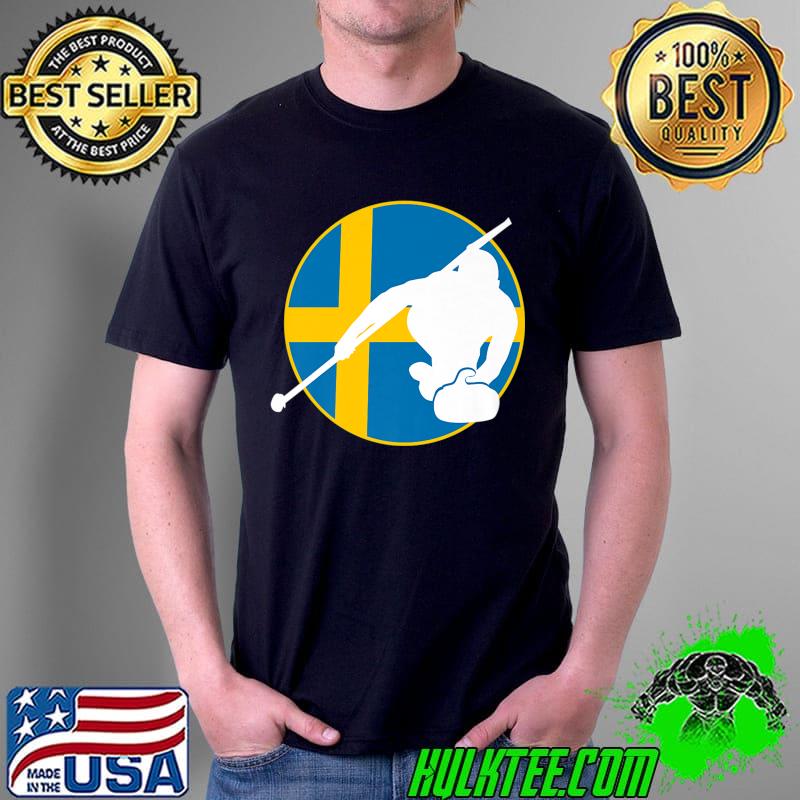 Sweden Swedish Team Curling Blue Yellow Winter Sports Premium T-Shirt Unisex Sweden Swedish Team Curling Blue Yellow Winter Sports Premium T-Shirt Unisex