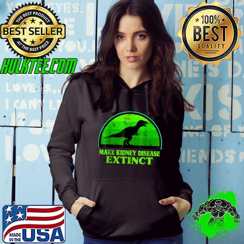 Trex Dino Make Kidney Disease Extinct Awareness Kids T-Shirt