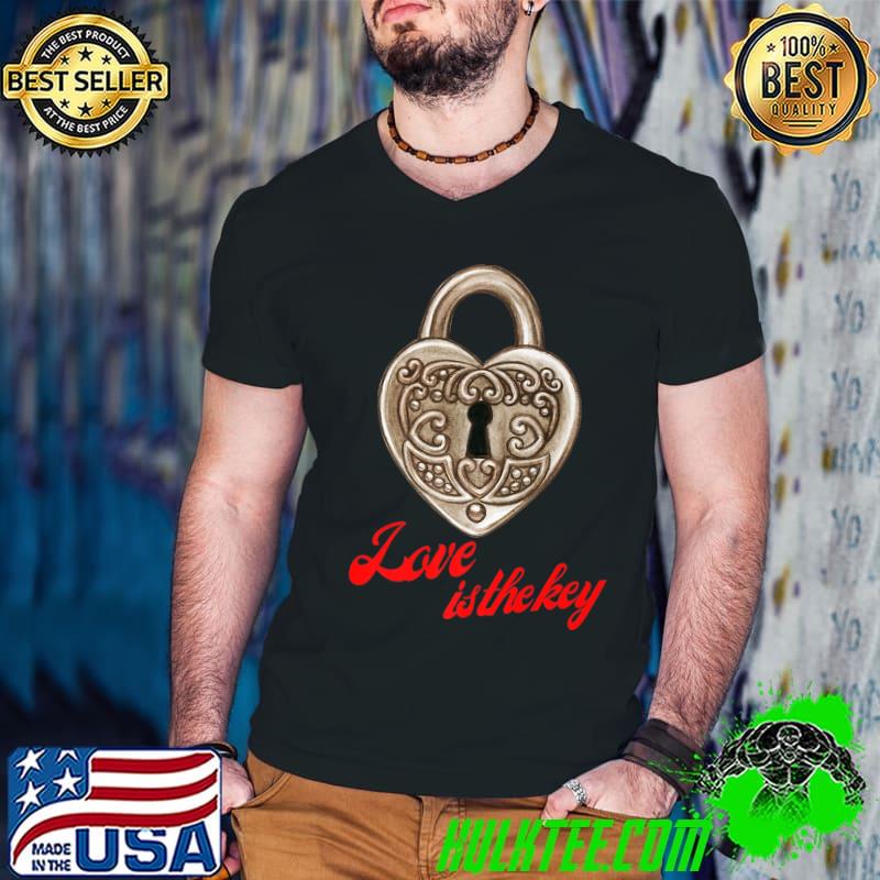 Valentine gift Love Heart Lock Premium T-Shirt
