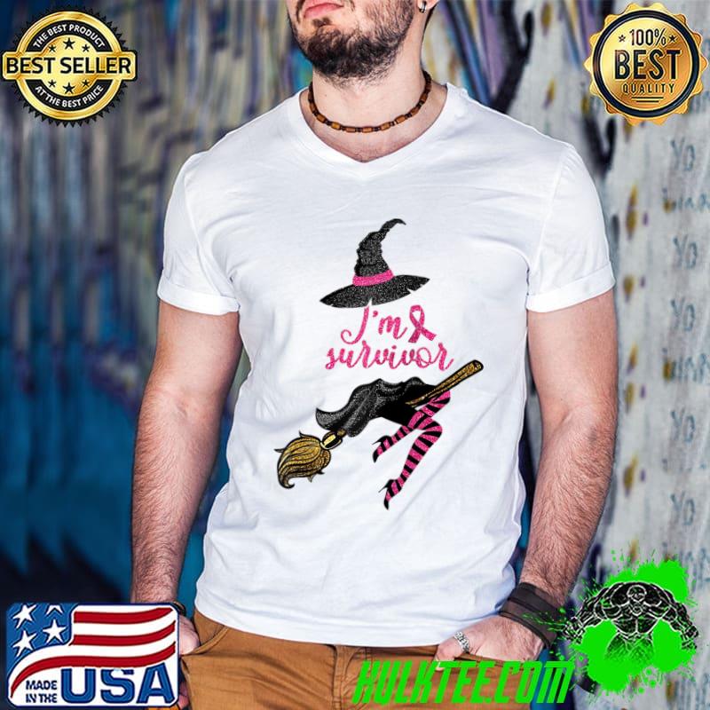 Witch I’m Survivor Breast Cancer Awareness Pink Ribbon T-shirt
