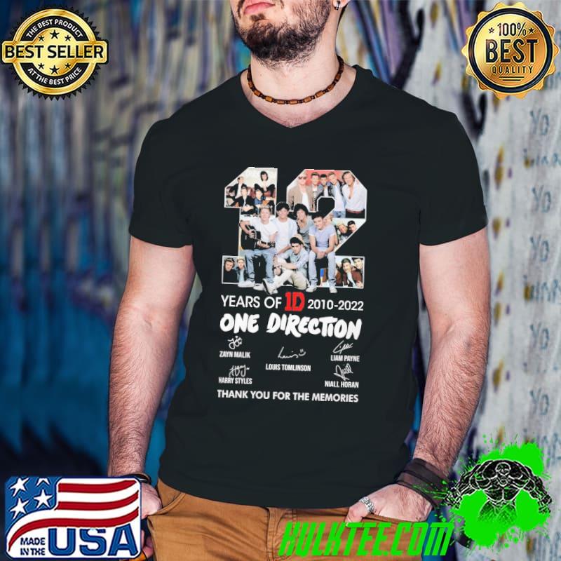 12 years of 1D 2010-2022 one Direction thank you for the memories shirt