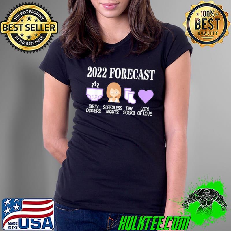 2022 forecast expectant mother father baby announcement Ladies Tee 2022 forecast expectant mother father baby announcement Ladies Tee