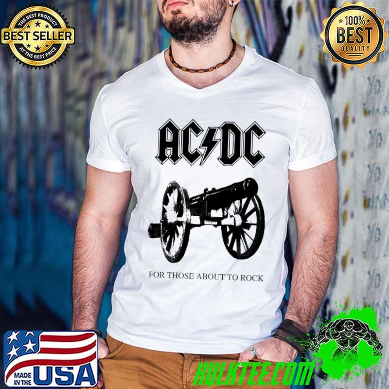 ACDC For Those About To rock Shirt Guys V Neck ACDC For Those About To rock Shirt Guys V Neck