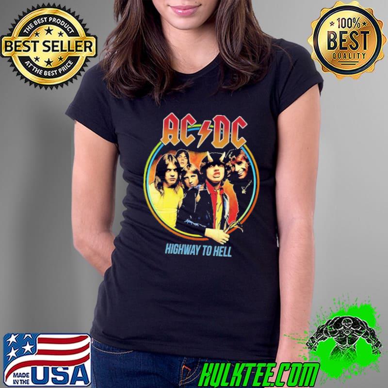 ACDC Highway To Hell Poster Shirt Ladies Tee ACDC Highway To Hell Poster Shirt Ladies Tee