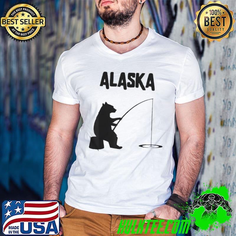 Alaska bear ak bear fishing for fisherman shirt