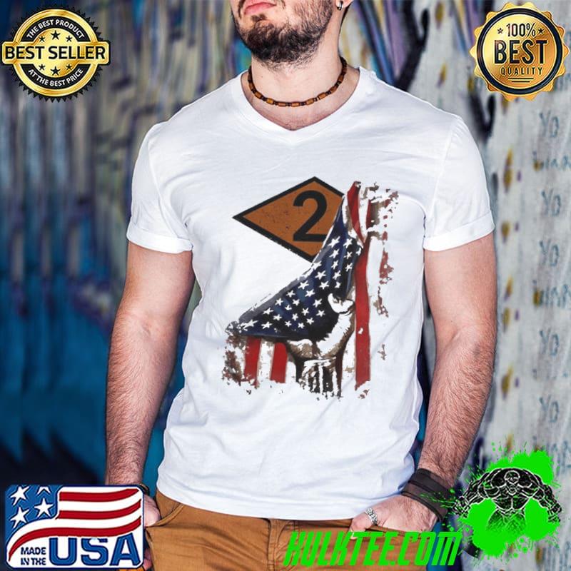 Army ranger orange diamond patriotic 2nd ranger battalion shirt