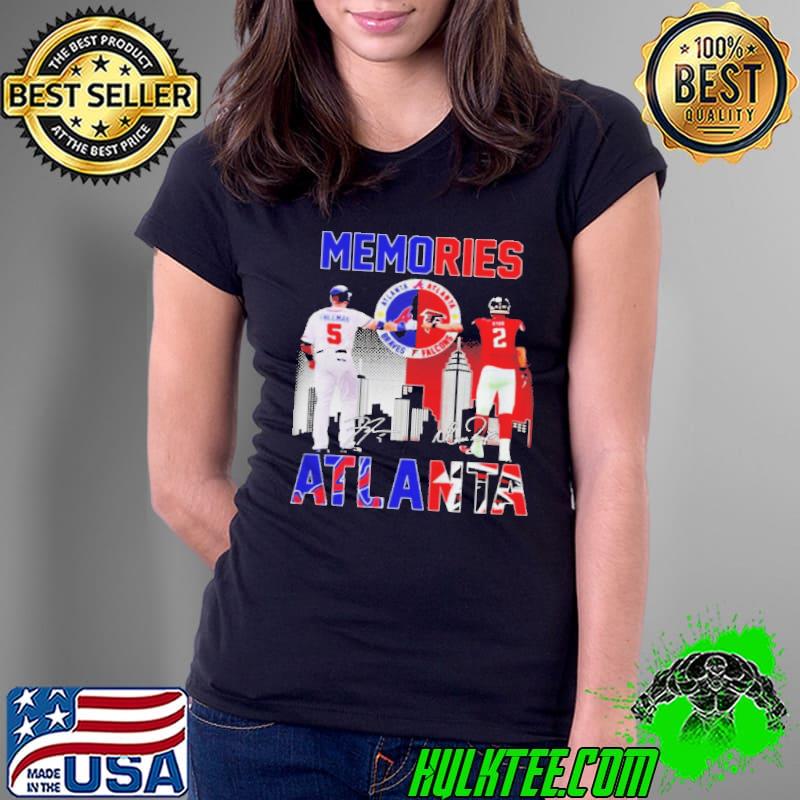 Atlanta braves and atlanta falcons memories freeman and ryan signatures Ladies Tee Atlanta braves and atlanta falcons memories freeman and ryan signatures Ladies Tee