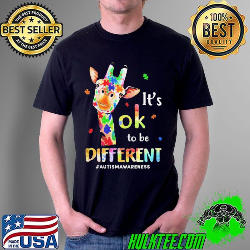 Autism awareness cute giraffe animal it's ok to be different Unisex Autism awareness cute giraffe animal it's ok to be different Unisex