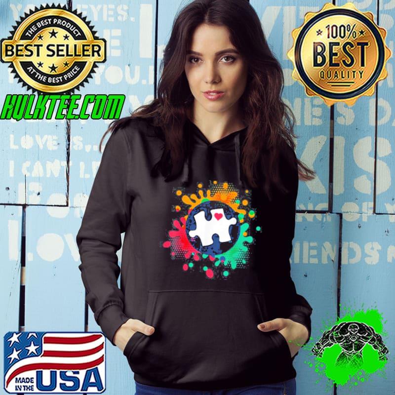 Autism Awareness Puzzle Piece Love Autistic Support T-Shirt Hoodie Autism Awareness Puzzle Piece Love Autistic Support T-Shirt Hoodie