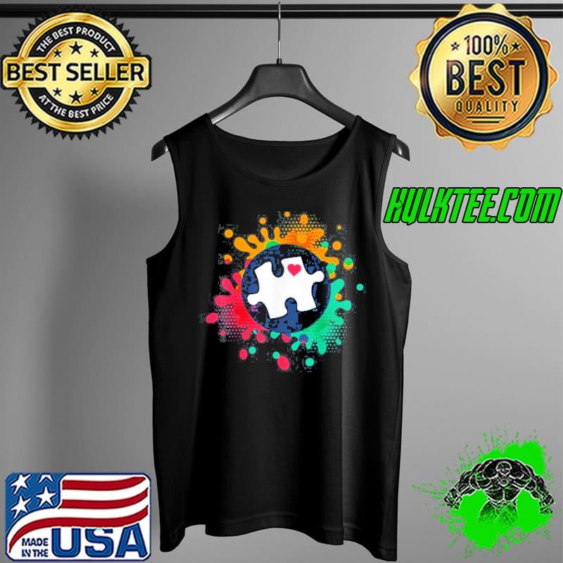 Autism Awareness Puzzle Piece Love Autistic Support T-Shirt Tank Top Autism Awareness Puzzle Piece Love Autistic Support T-Shirt Tank Top