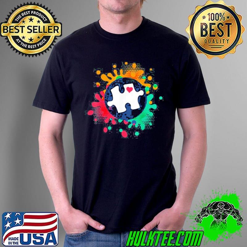 Autism Awareness Puzzle Piece Love Autistic Support T-Shirt Unisex Autism Awareness Puzzle Piece Love Autistic Support T-Shirt Unisex
