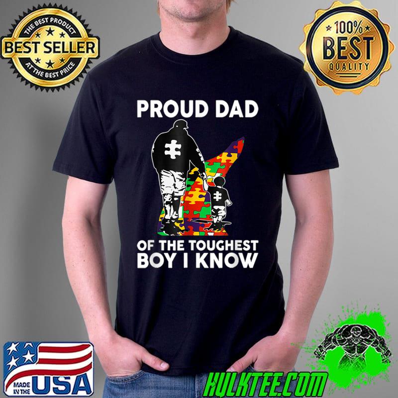 Autism Awareness Puzzle Proud Dad Of The Toughest Boy I Know T-Shirt Unisex Autism Awareness Puzzle Proud Dad Of The Toughest Boy I Know T-Shirt Unisex