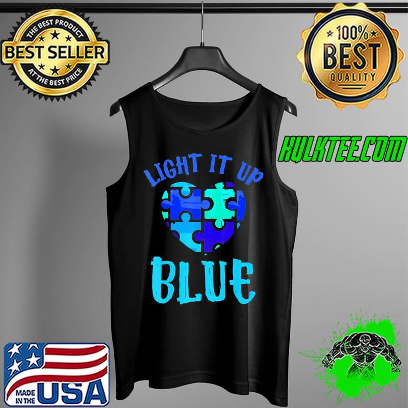 Autism Awareness Shirt Light it up Blue Autism Awareness T-Shirt Tank Top Autism Awareness Shirt Light it up Blue Autism Awareness T-Shirt Tank Top