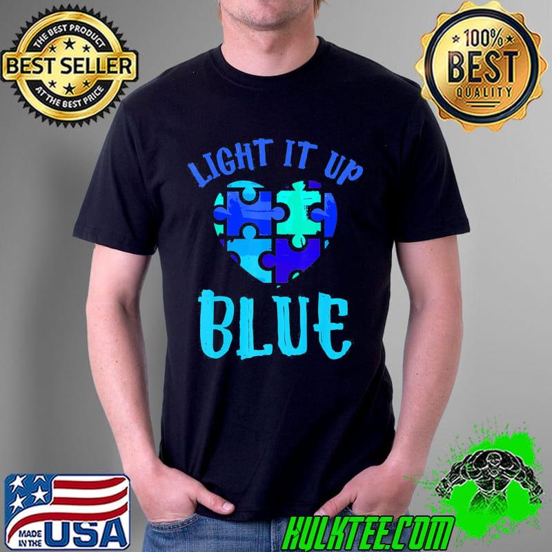 Autism Awareness Shirt Light it up Blue Autism Awareness T-Shirt
