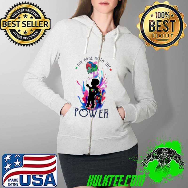 Autism awareness the babe with the power Full Zip Hooded Autism awareness the babe with the power Full Zip Hooded