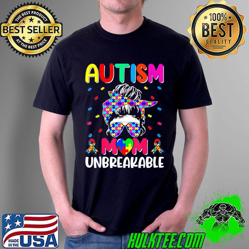 Autistic Autism Awareness Mom Life Women Bleached T-Shirt Unisex Autistic Autism Awareness Mom Life Women Bleached T-Shirt Unisex