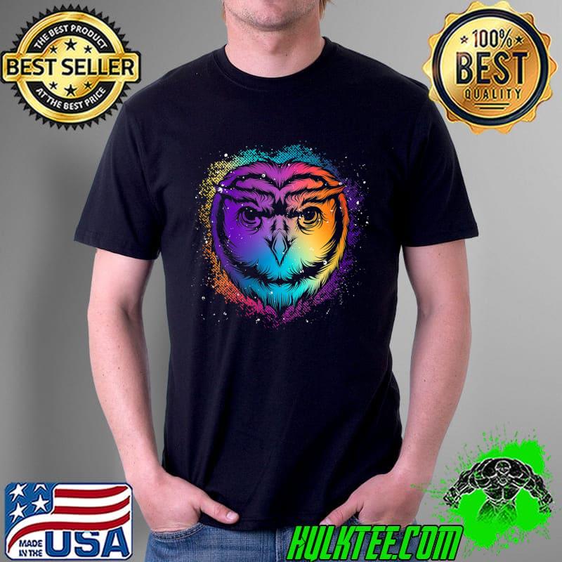 Awesome Colorful Wise Bird Animal Lover Forest Animal Owl T- Unisex Awesome Colorful Wise Bird Animal Lover Forest Animal Owl T- Unisex