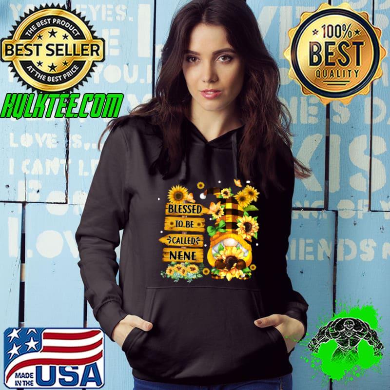 Blessed To Be Called Nene Fall Gnome Sunflowers Grandma T-Shirt
