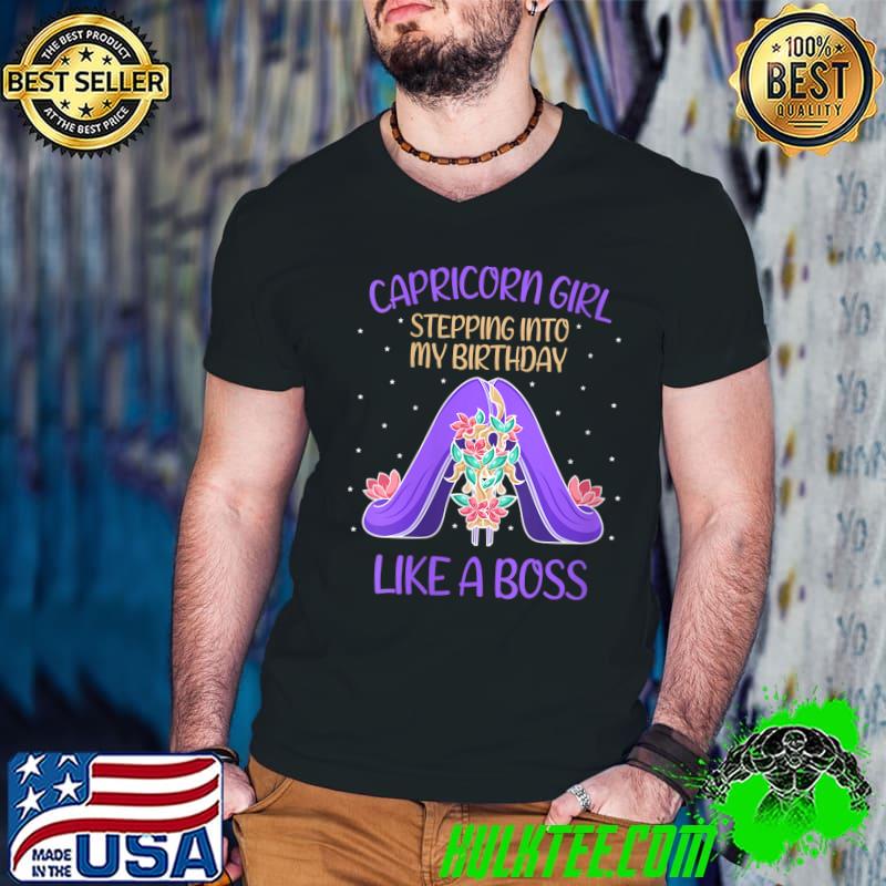 Capricorn gril stepping into my birthday December January Bday T- Guys V Neck Capricorn gril stepping into my birthday December January Bday T- Guys V Neck