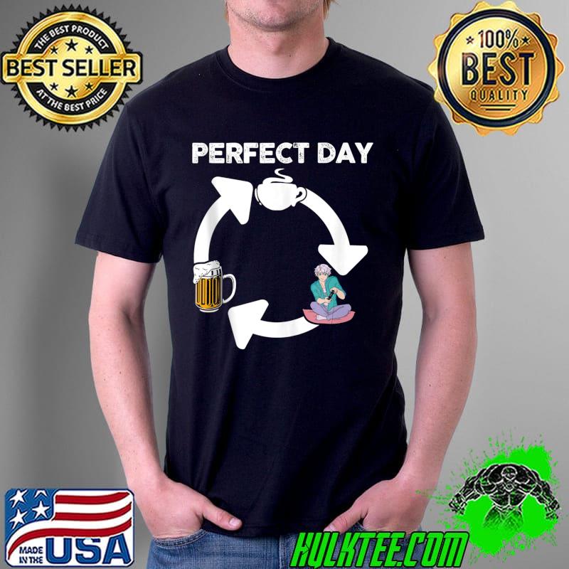 Coffee Beer Anime perfect day T-Shirt