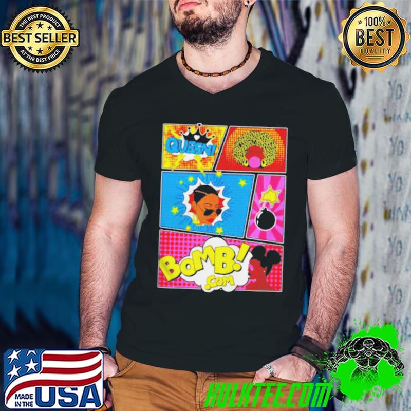 Comic black queen melanin poppin shirt