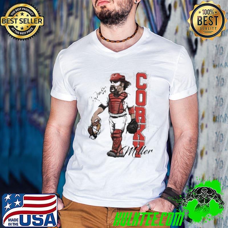 Corky miller signature player baseball shirt