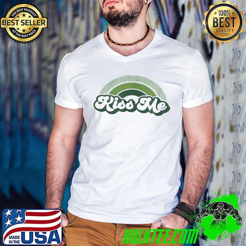 Cute st patricks day kiss me rainbow shirt
