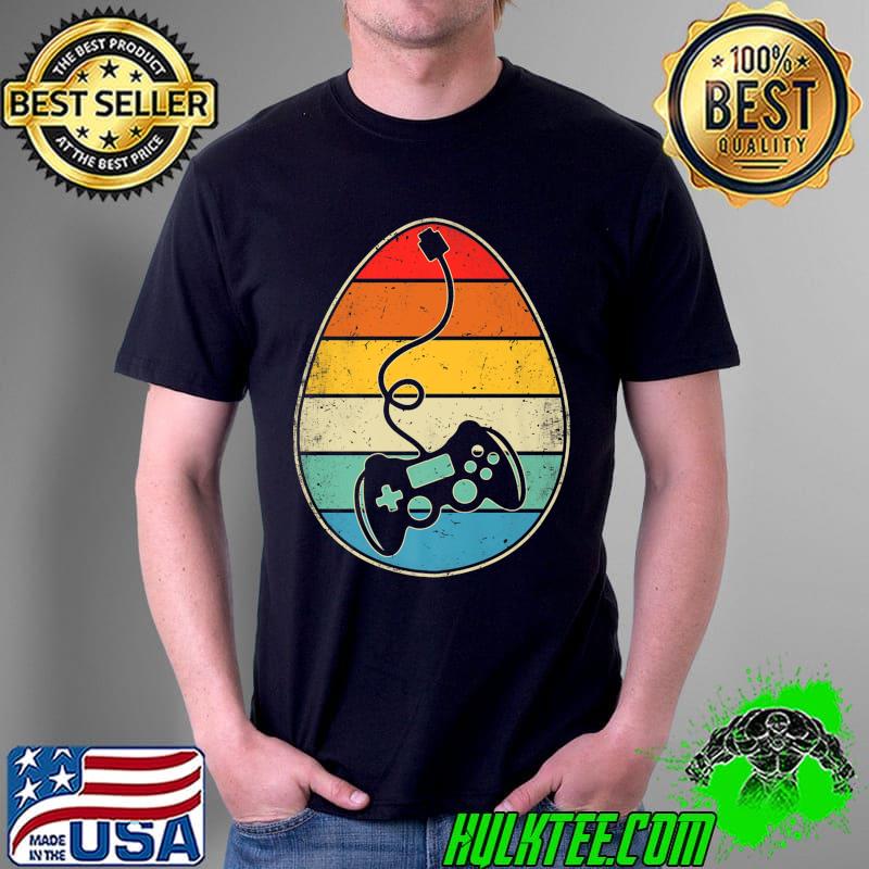 Distressed Vintage Egg Easter Day Video Game Player Lover Premium T-Shirt