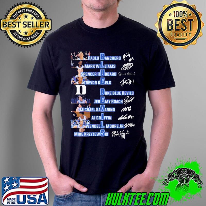 Duke Blue Devils men's basketball members signatures shirt