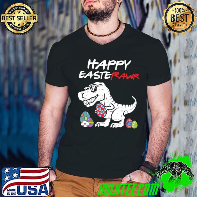 Easter Dinosaur Egg Happy Eastrawr T Rex Dinosaur Boys Kids T- Guys V Neck Easter Dinosaur Egg Happy Eastrawr T Rex Dinosaur Boys Kids T- Guys V Neck
