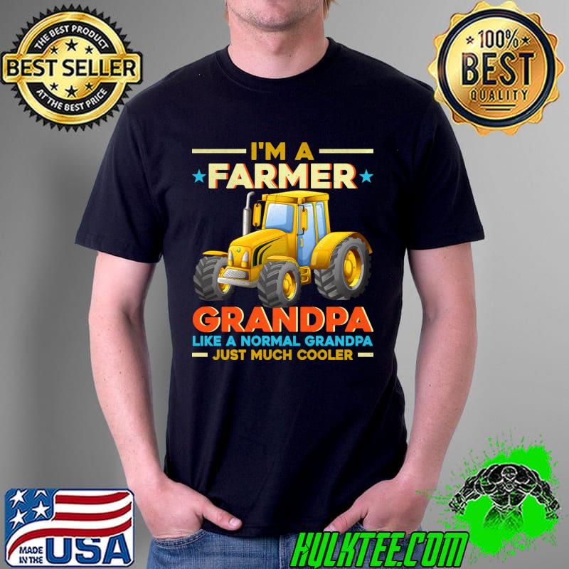 Funny Funny Gift Idea Grandpa Tractor Farmer T-shirt