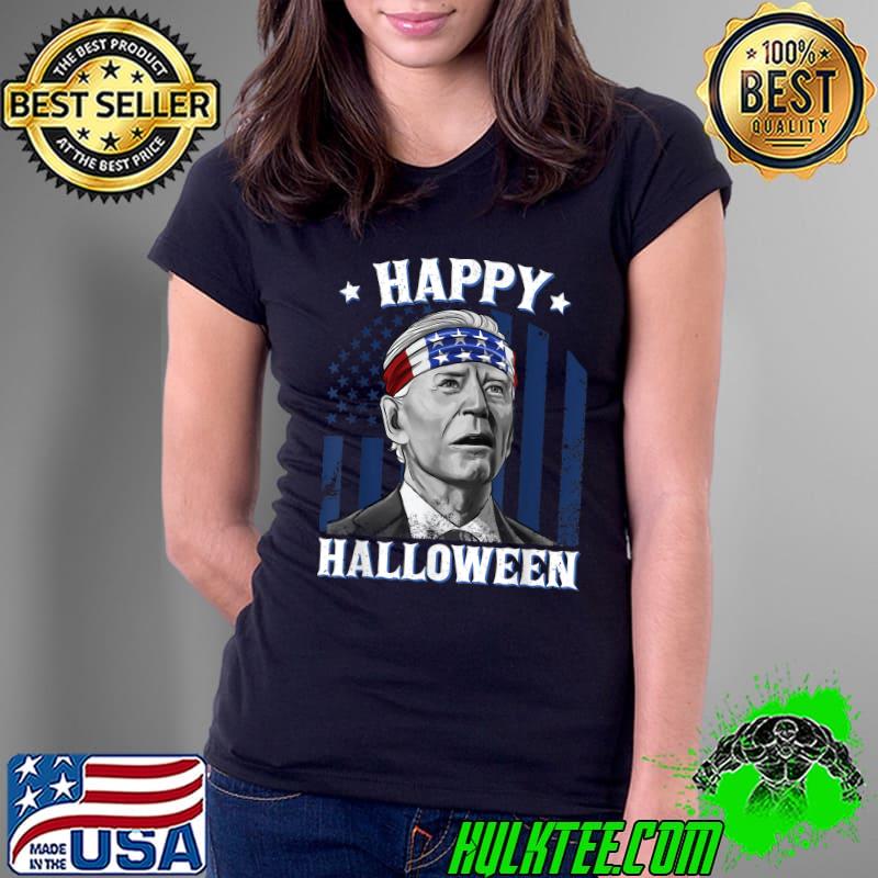Funny Joe Biden Happy Halloween Confused For 4th of July T-Shirt Ladies Tee Funny Joe Biden Happy Halloween Confused For 4th of July T-Shirt Ladies Tee