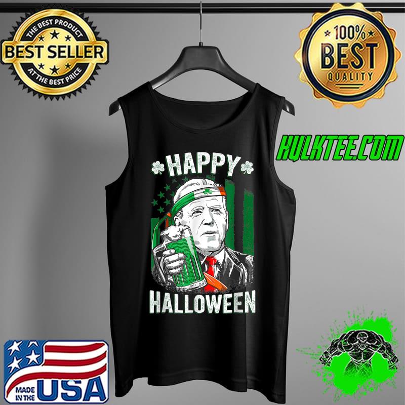 Funny Leprechaun Biden Happy Halloween For St Patrick's Day T-Shirt Tank Top Funny Leprechaun Biden Happy Halloween For St Patrick's Day T-Shirt Tank Top