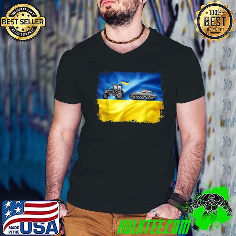 Funny Ukrainian Farmer Tractor Tank Meme Ukraine Tractor T-Shirt Guys V Neck Funny Ukrainian Farmer Tractor Tank Meme Ukraine Tractor T-Shirt Guys V Neck