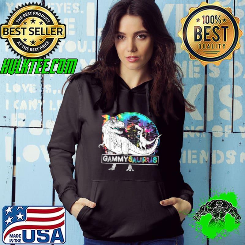 Gammy Saurus Funny Dino Tie Dye Bandana Mother's Day T-Shirt