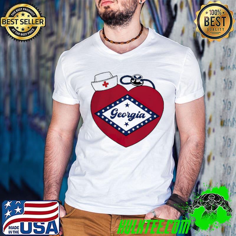 Georgia Nurse Stethoscope Heart Shirt