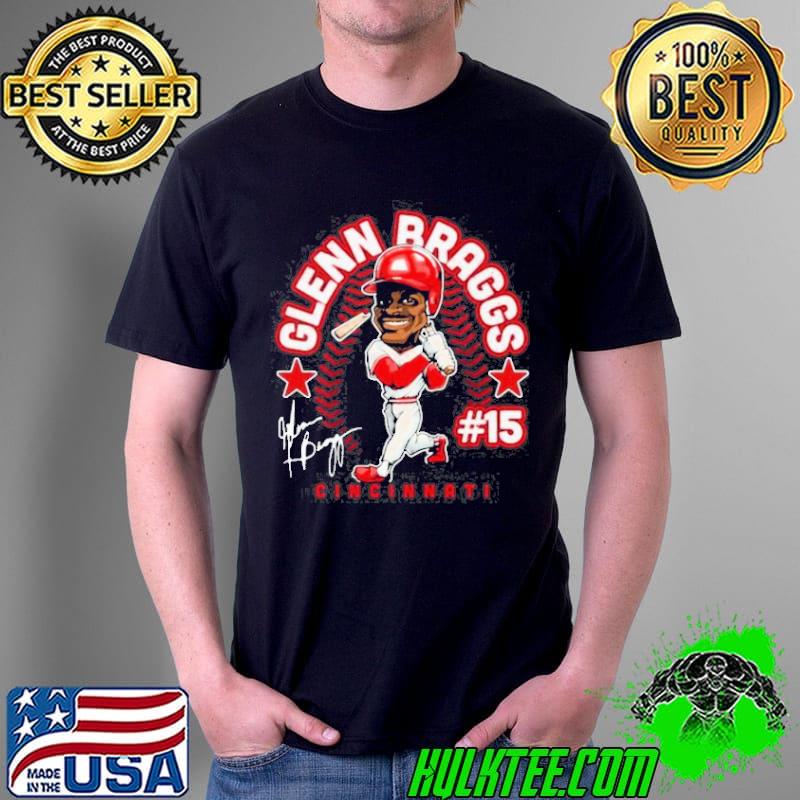 GLENN BRAGGS CINCINNATI SIGNATURE BASEBALL SHIRT