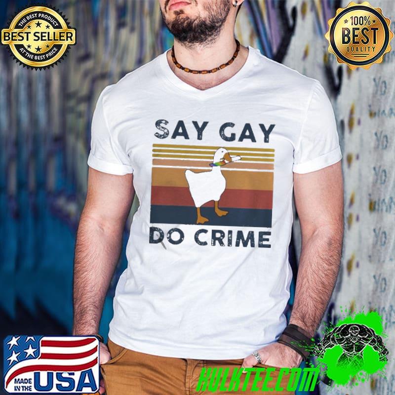 Goose say gay do crime Guys V Neck Goose say gay do crime Guys V Neck